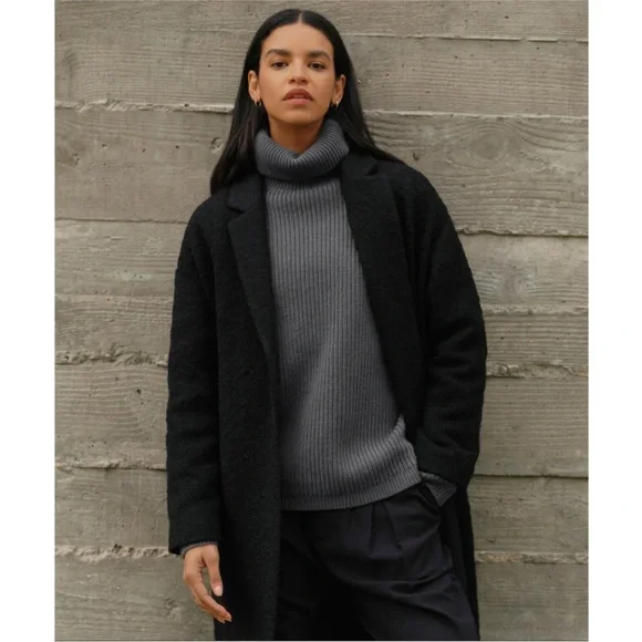 Jenni Kayne Cashmere Rib TurtleneckGreyXS